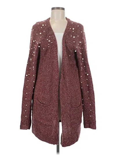 Pre-owned Entro Cardigan Sweater In Burgundy