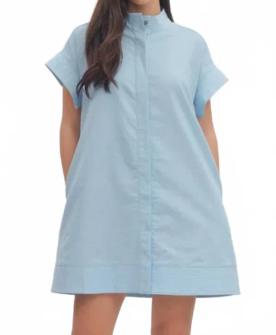 Entro Carolina Dress In Chambray In Blue