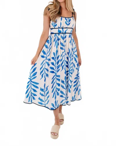 Entro Carolina Midi Dress In Blue