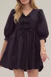 Entro On Occasion Bow Dress In Black In Black