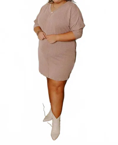 Entro Casual Chats Shift Dress - Plus In Hazelnut Curves In Brown