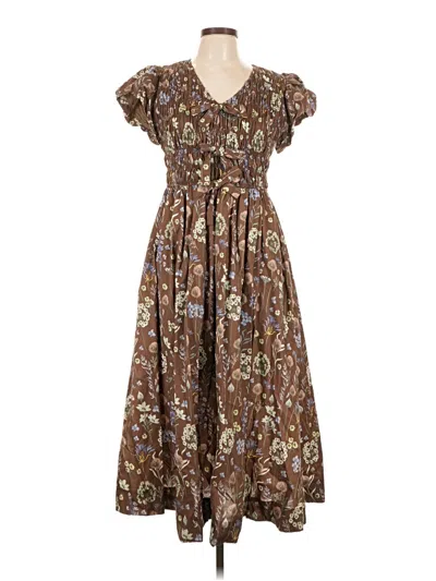 Pre-owned Entro Casual Dress In Brown