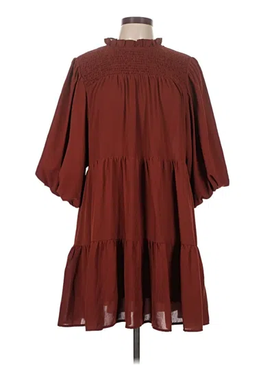 Entro Casual Dress In Burgundy