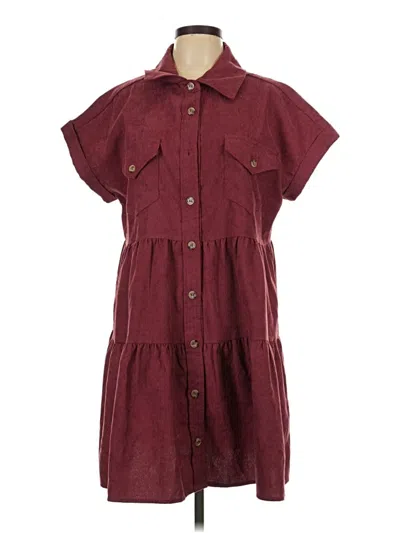 Pre-owned Entro Casual Dress In Burgundy
