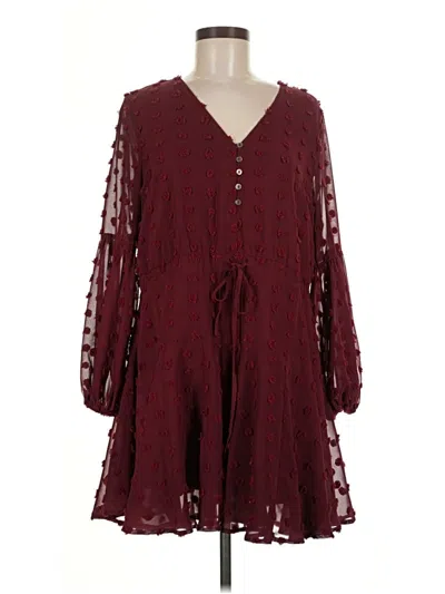 Pre-owned Entro Casual Dress In Burgundy