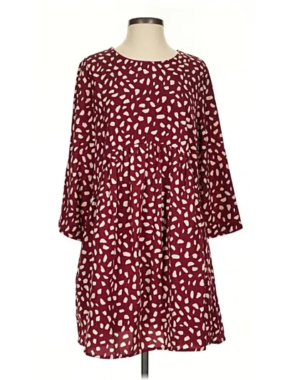 Pre-owned Entro Casual Dress In Burgundy