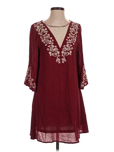Pre-owned Entro Casual Dress In Burgundy