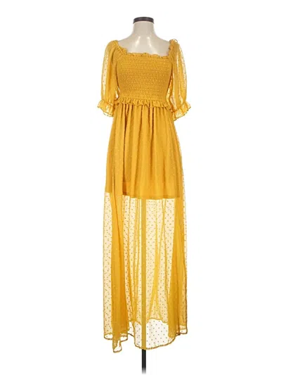 Pre-owned Entro Casual Dress In Yellow