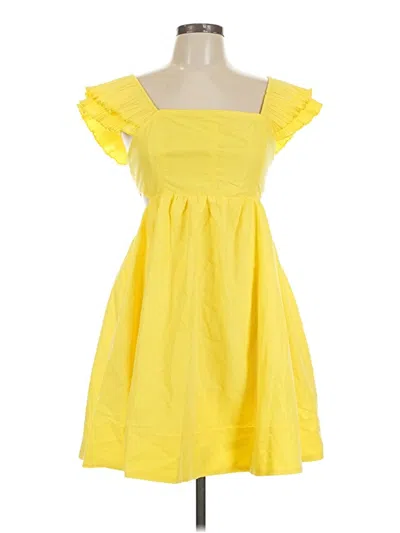 Pre-owned Entro Casual Dress In Yellow