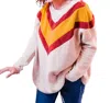 ENTRO CATCHING A FLIGHT SHERPA SWEATER IN COLORBLOCK