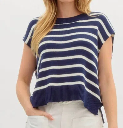 Entro Charleston Sweater In Navy In Blue