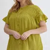 ENTRO CHARTREUSE PLUS RUFFLED TOP