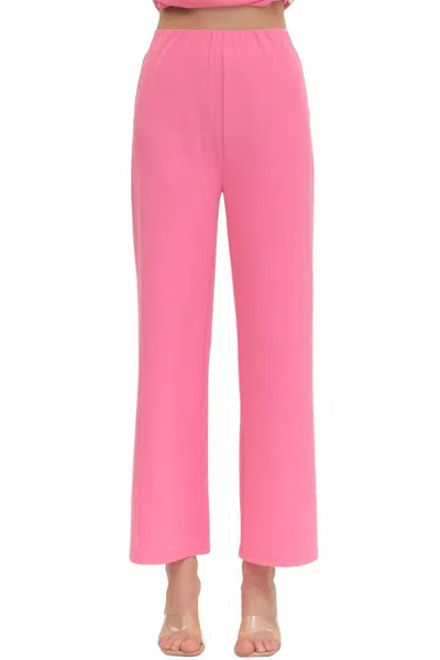 Entro Chateau High-waisted Wide Leg Pants In Pink