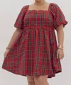Entro Cheerful Time Dress In Red In Red