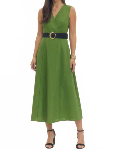 Entro Chic Needs Midi Dress In Green