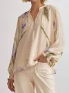 Entro Chiffon Floral Blouse In Multi In Neutral