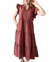 Entro Cinnamon Comfort Dress In Brown In Brown