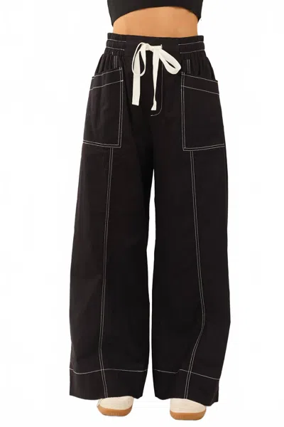Entro Clara Wide Leg Pants In Black