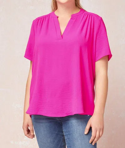 Entro Classic Chic Top In Hot Pink