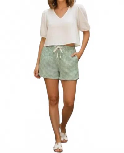 Entro Clover Gingham Shorts In Green