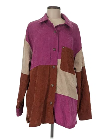 Pre-owned Entro Coat In Purple