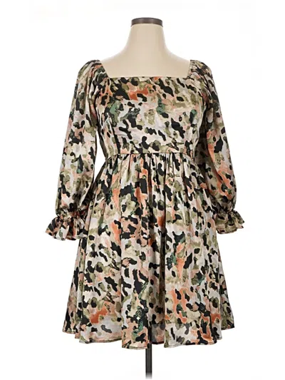 Pre-owned Entro Cocktail Dress In Tan