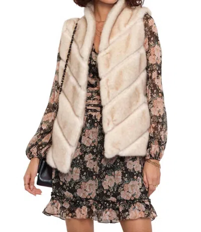 Entro Collins Vest In Cream In Neutral