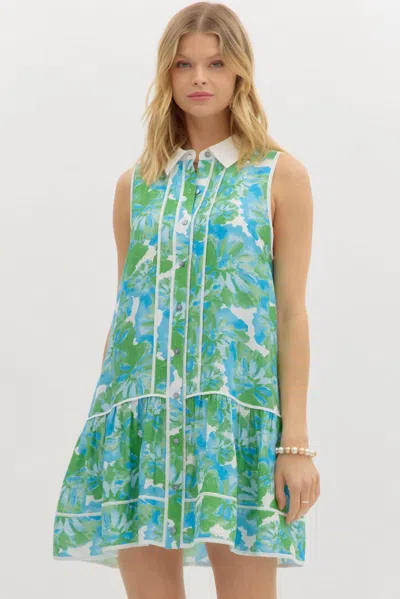Entro Countryside Club Cutie Mini Dress In Blue