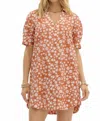 Entro Courtney Game Day Mini Dress In Orange In Orange