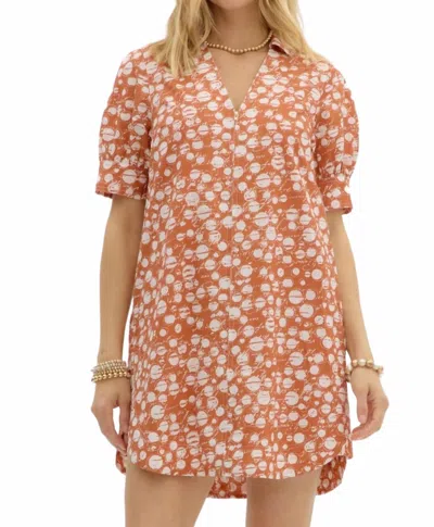 Entro Courtney Game Day Mini Dress In Orange