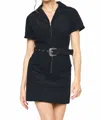 Entro Cowgirl Corduroy Mini Dress In Black In Black