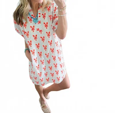 Entro Crawfish Shift Dress In White