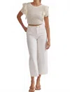 Entro Cropped White Pants In White