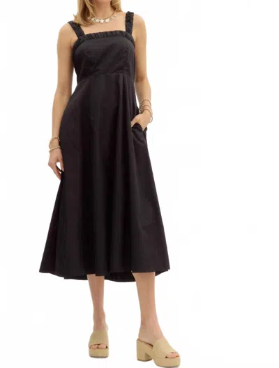 Entro Daisy Midi Dress In Black