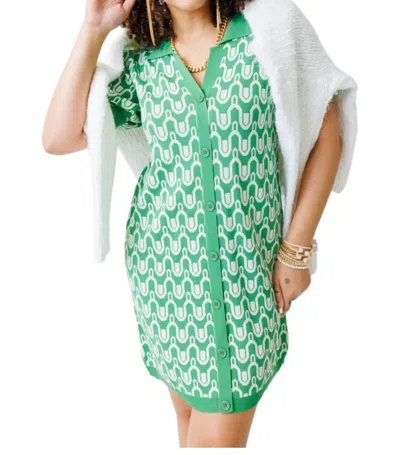Entro Daphne Mini Dress In Green