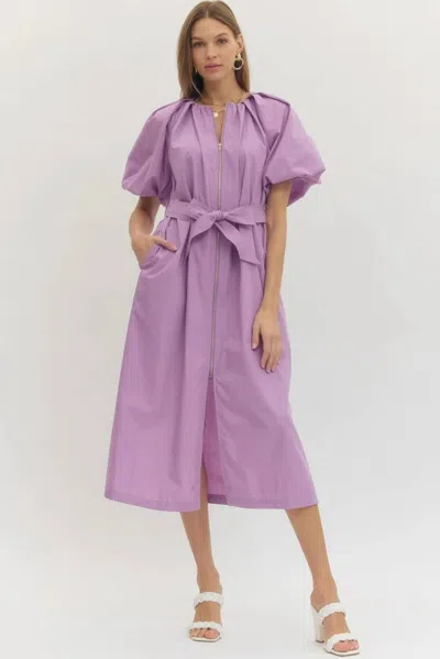 Entro Daydream Midi Dress In Lavender In Purple