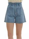 Entro Denim Front Pocket Short In Light Blue In Blue