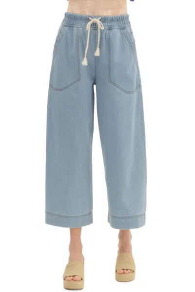 Entro Dockside Drift Pants In Light Denim In Blue