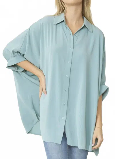 Entro Dolman Top In Seafoam In Blue