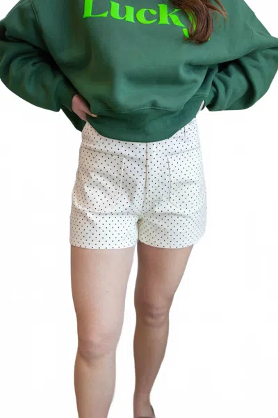 Entro Dottie Shorts In White Black Polka Dot In Multi