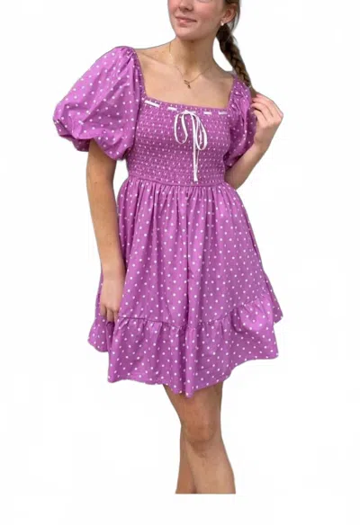 Entro Dotty Dress In Purple