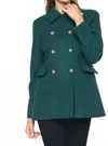 Entro Double Button Jacket In Green In Green