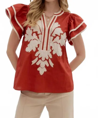 Entro Drama In The Details Top In Cinnamon In Brown