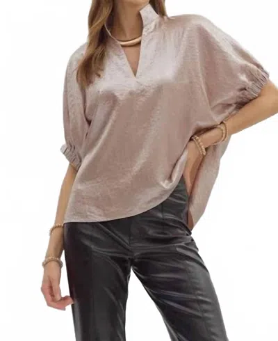 Entro Dream Blouse - Plus In Champagne In Brown