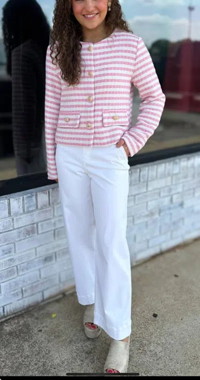 Entro Elle Gold Button In Pink