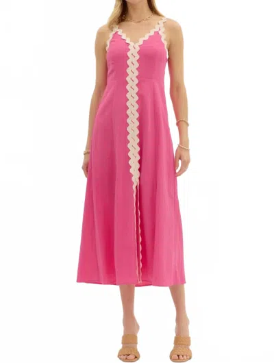 Entro Emma Midi Dress In Pink