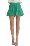 Entro Everly High Waisted Shorts In Green In Green