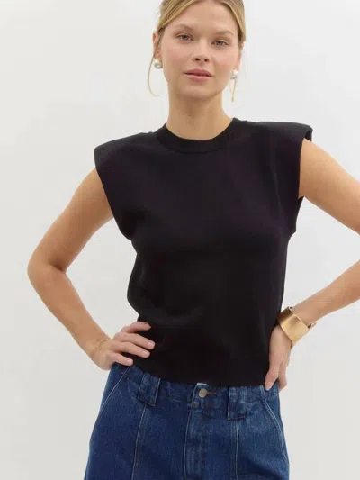 Entro Everyday Cotton Tee In Black