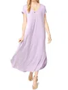 Entro Ribbed Pocket Midi Dress In Lavender In Purple