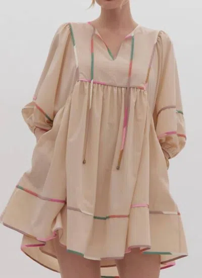Entro Fairytale Dream Dress In Beige In Nude
